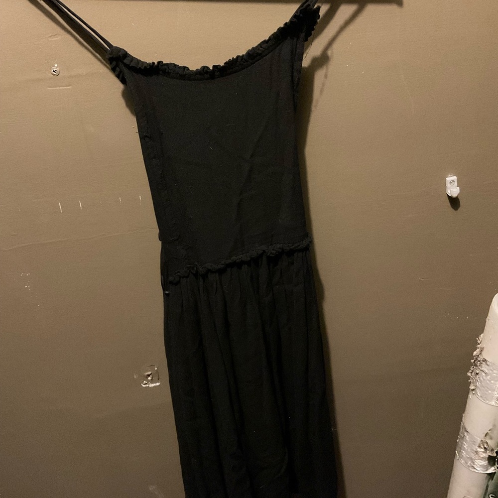 Black midi dress